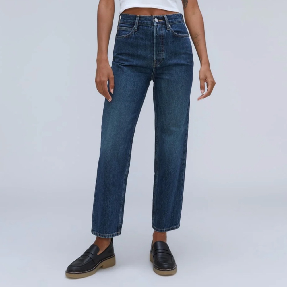 Everlane The Rigid Way High Jean 28R Rich Indigo